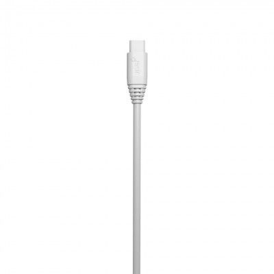 GEAR Laddkabel MicroUSB 2m Rund Kabel - Vit
