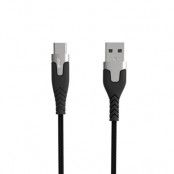 GEAR Laddkabel PRO USB-A till USB-C 2.0 1.5m Svart