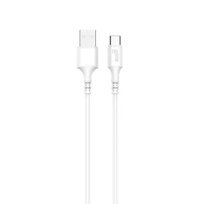 GEAR Laddkabel USB-C till USB-A kabel 2.0 2m Vit gen2 Rund