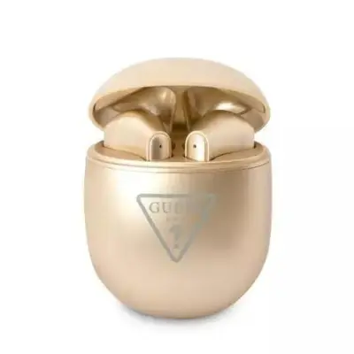 Guess TWS Bluetooth In-Ear Hörlurar Triangle Logo - Guld