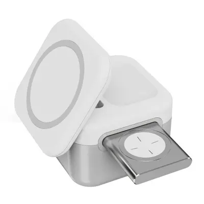 H31 15W 3-i-1 Magnetisk Trådlös Laddare för Mobil, Hörlurar, Smartklocka