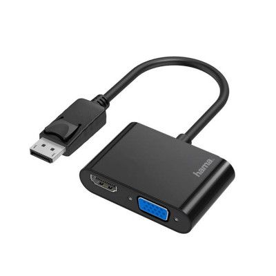 HAMA Adapter Multimedia 2-in-1 DisplayPort-VGA/HDMI 4K