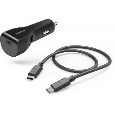 Hama Billaddare USB-C 27W + USB-C-kabel