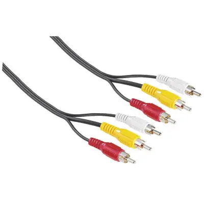 HAMA ER Kabel 3xRCA-3xRCA 2 m 3xHane-3xHane