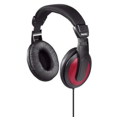 HAMA Hörlurar Over-Ear Basic4Music - Röd