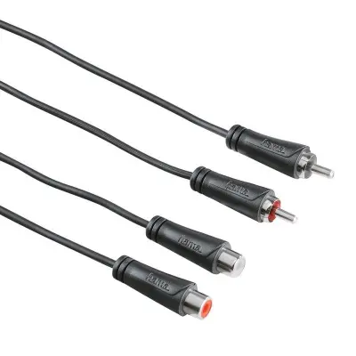 HAMA Kabel Audio 2xRCA-2xRCA Förlängning Svart 1.5m