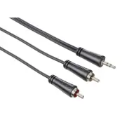 HAMA Kabel Audio 3.5mm-2xRCA Svart 0.75m