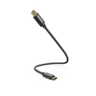 Hama USB-C till USB-C kabel 0.2m - Svart