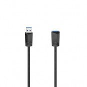 Hama Kabel USB-förlängning 3.0 5 Gbit/s 1.5m - Svart