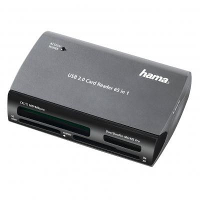 HAMA Minneskortläsare USB 2.0 Svart Universal