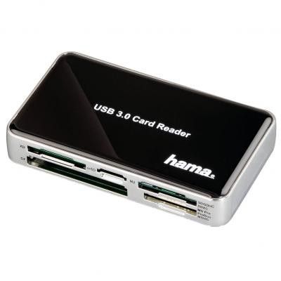 HAMA Minneskortläsare USB 3.0 Svart Universal