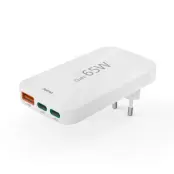 Hama Snabbladdare 65W 2xUSB-C 1xUSB-A Flat - Vit