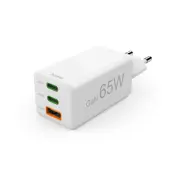 Hama Snabbladdare 65W 2xUSB-C 1xUSB-A GaN - Vit