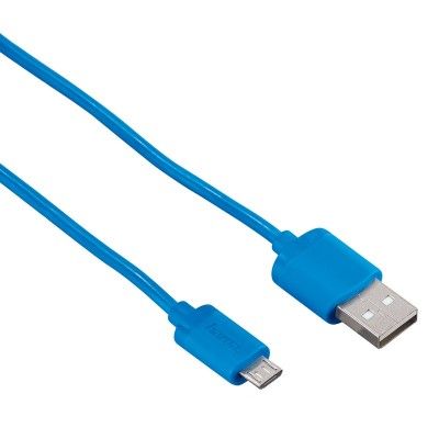 HAMA Synk-/Laddkabel MicroUSB 1,4m - Blå