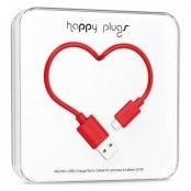 Happy Plugs Micro-USB synk-/laddarkabel 2m - Röd