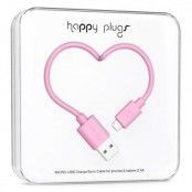 Happy Plugs Micro-USB synk-/laddarkabel 2m - Rosa