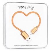 Happy Plugs Micro-USB synk-/laddarkabel 2m - Rose Gold