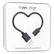 Happy Plugs Micro-USB synk-/laddarkabel 2m - Svart
