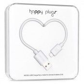 Happy Plugs Micro-USB synk-/laddarkabel 2m - Vit