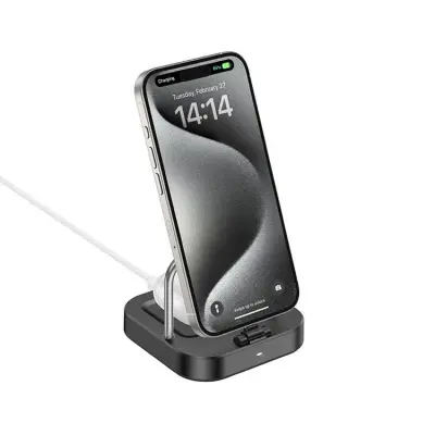 Hoco 2in1 Trådlös Laddare 5W PD QC 3A 30W CQ16B - Svart