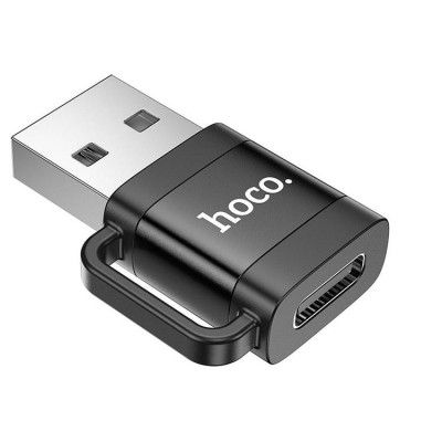Hoco Adapter OTG USB-A Till USB-C 3A UA31D - Svart