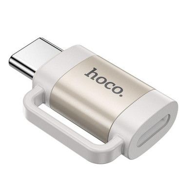 Hoco Adapter OTG USB-C Till Lightning 3A UA31E - Grå