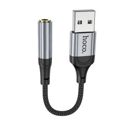 Hoco Adapter USB-A till Aux Jack 3.5mm 0.12m LS36 - Svart