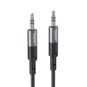 Hoco AUX 3.5mm Jack Kabel 1m - Metal Grå
