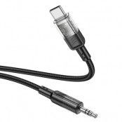 Hoco Aux Kabel 3.5mm Mini Jack Till USB-C 1.2m - Svart