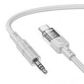 Hoco Aux Kabel 3.5mm Mini Jack Till USB-C 1.2m - Vit
