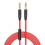 Hoco AUX Uttag 3.5 mm Ljud Kabel 1m - Röd