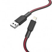 Hoco Jaeger USB Till Lightning Kabel 1m - Svart Röd