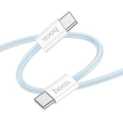 Hoco USB-C till USB-C kabel 2m 60W X104 3A - Blå