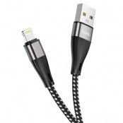 HOCO kabel USB to iPhone Lightning 2,4A 1 m Svart