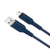 HOCO kabel USB to iPhone Lightning 2,4A VICTORY X59 1 metr Blå
