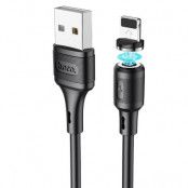 Hoco Magnetisk USB Till Lightning Kabel 1m - Svart