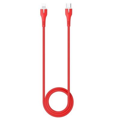 Hoco PD Typ-C Till Lightning Kabel 18W 1m - Röd