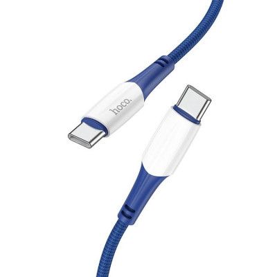 Hoco PD USB-C till USB-C kabel 60W 1m - Blå