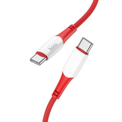 Hoco PD USB-C till USB-C kabel 60W 1m - Röd