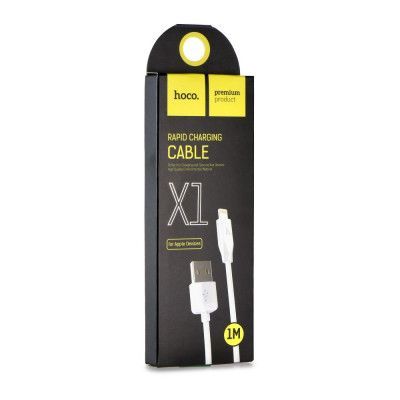 HOCO snabbladdning USB-A till Lightning kabel 8-pin X1 2m - Vit