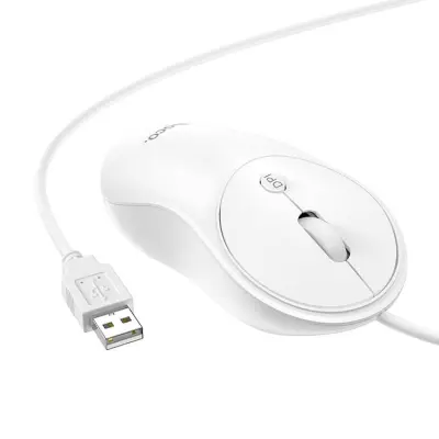 Hoco Trådbunden Mus USB-A 1.5 m GM13 - Vit