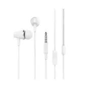HOCO Trådbundna Hörlurar Jack 3.5 mm med Mikrofon M34 - Vit