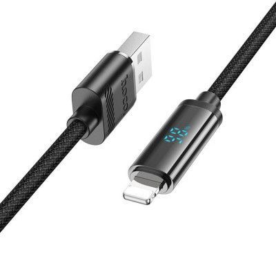 Hoco USB-A till Lightning Kabel 1.2m 27W - Svart
