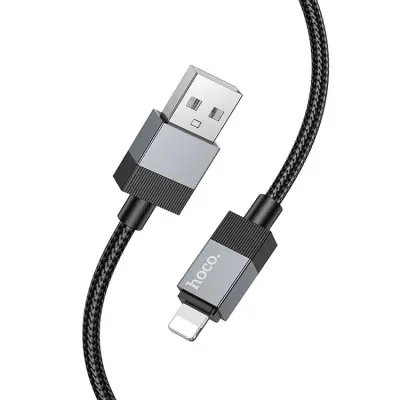 Hoco USB-A Till Lightning Kabel 1m - Svart