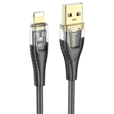 HOCO USB-A till Lightning Kabel 2.4A 1.2m U121 - Svart