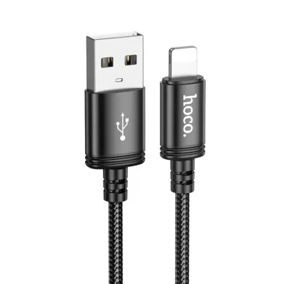 Hoco USB-A Till Lightning Kabel 2m - Svart