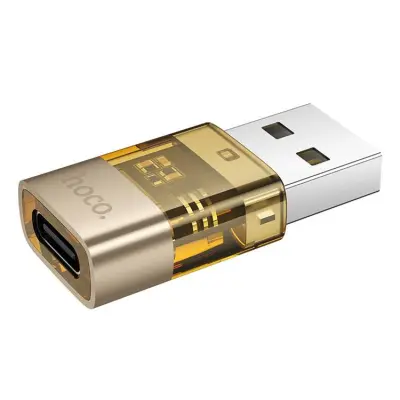 HOCO USB-A till USB-C Adapter UA36C - Guld