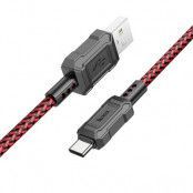 Hoco USB-A Till USB-C Kabel 1m Leader - Röd