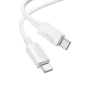 HOCO USB-C Till USB-C 60W 1m Kabel 3A X107 - Vit