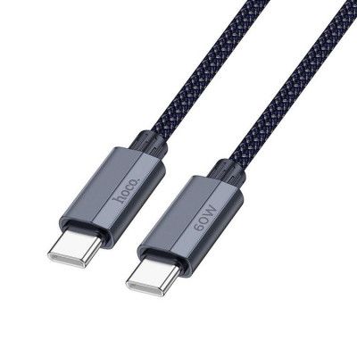 HOCO USB-C Till USB-C 60W Kabel 1.2m PD QC3.0 3A U134 Mörkblå